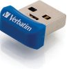 Verbatim 64GB Store 'n' Stay Nano USB 3.2 Gen 1 Flash Drive Snag-free Low Profile Thumb Drive - Blue